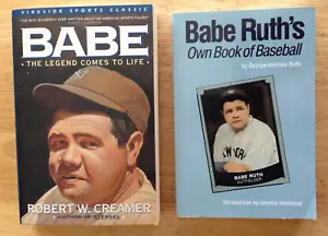 BASEBALL: GREAT BABE RUTH BOOKS; HIS "OWN BOOK" + CREAMER'S LEGEND COMES TO LIFE - Picture 1 of 8
