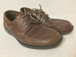 ECCO braune Lederkrawatte Bootsschuh wasserabweisend Herren Größe US 9,5 EU 42 - Bild 1 von 10