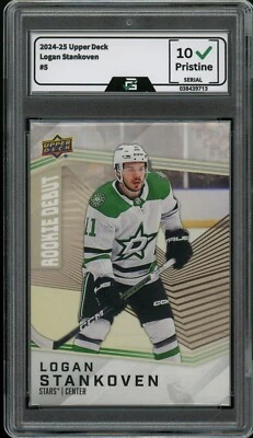 2024-25 Upper Deck Logan Stankoven Star Rookie #5 Graded 10 Gem Mint 💎 RC - Image 1 of 2
