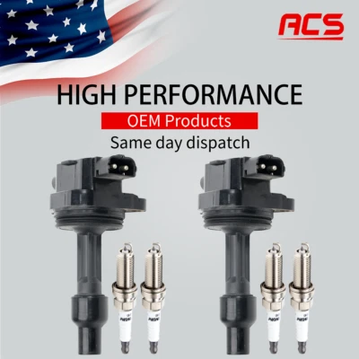 2 bobinas de encendido + 4 bujías OEM para Volvo V40 S40 2000-2004 1,9 L L L4 UF365 Foto 1 de 4