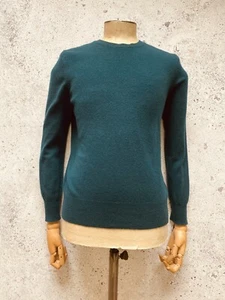 M&S Marks and Spenser 100% Cashmere Dark Evergreen Sweater Women's UK 14, EUR 42 - Picture 1 of 8