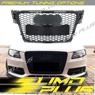 Black RS4 Honeycomb Grille for Audi A4 A4 Quattro S4 Sedan Avant 2009-2012 Foto 1 de 4