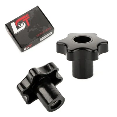 2x Sterngriff Mutter mit Durchgangsgewinde M8 Ø40mm Klemmmutter Griffmutter - Bild 1 von 4