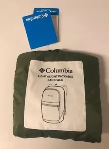 Columbia Unisex Lightweight Packable Backpack, Canteen/Greenscape One Size- NEW - Picture 1 of 6