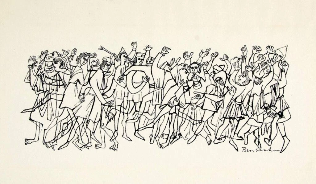 Ben Shahn、Begun to fight、大判希少画集画、新品額装付 Ben Shahn、Begun to fight、大判希少画集画、新品額装付 Ben Shahn