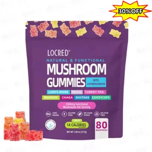 Mushroom Gummies Supplement 2500mg with Ashwagandha Functional Mushroom Gummies - - Picture 1 of 14