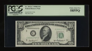 DBR 1950-B $10 Philadelphia Fr. 2012-C PCGS 58 PPQ Serial C55911727B - Picture 1 of 2