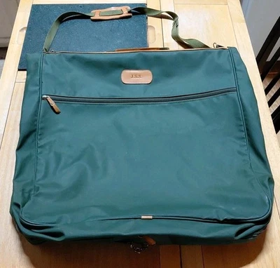"Bolsa de ropa grande diseño Jon Hart lona recubierta verde plegable 23""x22""" Foto 1 de 4