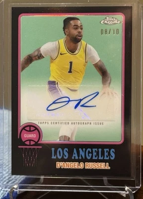 D’Angelo Russell 2024-25 Topps Chrome 1973 Topps Black Parallel Auto 08/10 - Image 1 of 4