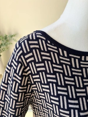 BODEN 14 женщин вязаный свитер платье геометрический принт 3/4 рукав работы корпоративный - Изображение 1 из 4