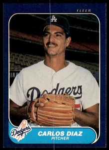 Carlos Diaz 1986 Fleer #128 Los Angeles Dodgers - Picture 1 of 2