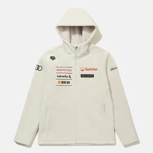 NEW DESCENTE MENS SWISS SKI FLEECE JACKET SQ423SKTO1 LIGHT BEIGE M-2XL ASIAN FIT - Picture 1 of 14