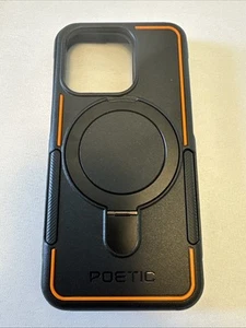 Poetic Neon Kickstand Case iPhone 15 Pro Black & Orange - Zdjęcie 1 z 3