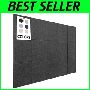High Density Felt Bulletin Board Tiles - 15 Pack, Dart Board Protector, 59"x36" - Picture 1 of 7