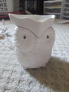 Scentsy Whoot weiße Eule Wachswärmer 6" volle Größe elektrischer Stecker EUC - Bild 1 von 2