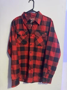 Dixxon "Redrum" Stephen King's The Shining Red Black Buffalo Plaid Flannel Small - Bild 1 von 4