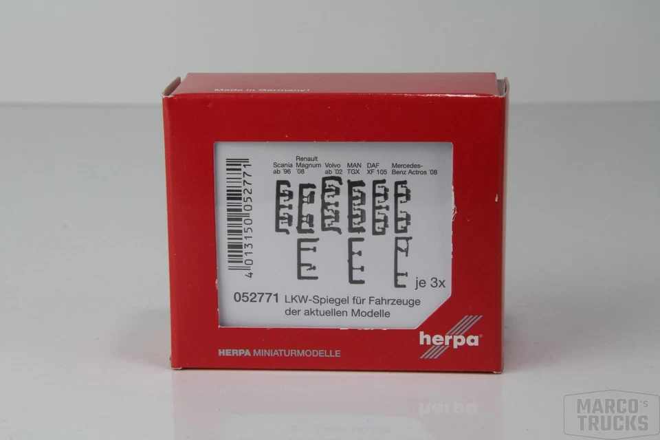 Herpa Mirrors for trucks (MB Actros'08, MAN TGX etc.) No. 052771 /HN178 - Image 1 of 1