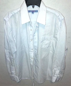 JUNIOR LONG SLEEVE WHITE BOY DRESS SHIRT – Size 16 – Previously Owned - Picture 1 of 3