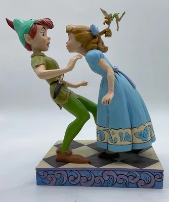 Jim Shore Disney Traditions Peter Pan & Wendy “An Unexpected Kiss” #4059725 - Image 1 of 4