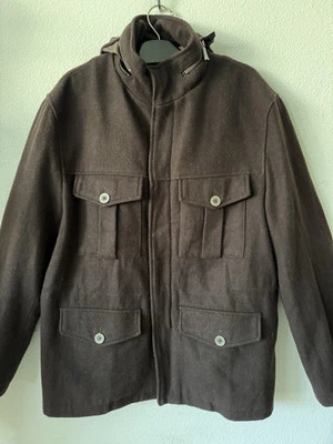 PERRY ELLIS Men's Black Coat  Size Large - Image 1 of 4