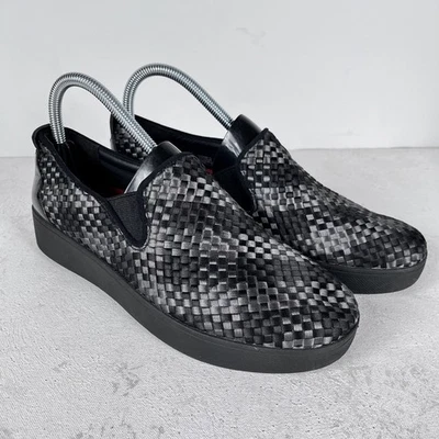 Fitflop Negro Gris Mujer Mocasines Tejidos SlipOn Textura Sedosa Mocasines 7 Foto 1 de 4