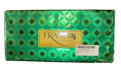 Frango Mint Chocolates – Milk Chocolate 1 lb Box Gift Wrapped Green NEW - Image 1 of 2
