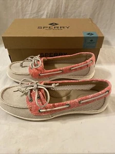 Sperry Coral Firefish Lace Up Moc Toe Boat Shoes 9.5M Worn Once - Picture 1 of 4