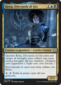 MTG Magic DOM Dominaria - 1x ITA EX 203 U Rona, Discepola di Gix - Picture 1 of 1