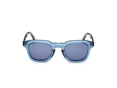 Moncler Gradd ML0262 90X Azul Cuadrado Negrita Plástico Gafas de sol Marco 50-25-145 Foto 1 de 4