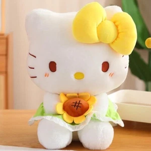 Sanrio Hello Kitty Cute Kawaii Yellow Sun Dress Up Big 13’ Plush Doll U.S Seller - Picture 1 of 6