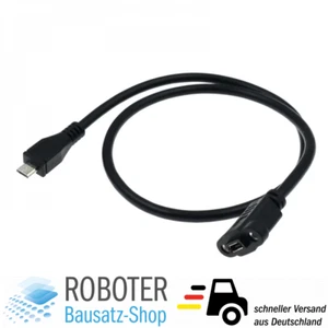 Einbaubuchse Micro USB Stecker auf Micro USB Buchse Panel Mount 50 cm - Bild 1 von 1