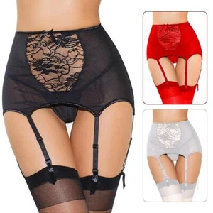 2xl Plus Size Garter for Women Sexy Lingerie High Waist Lace Stocking Goth See T - Picture 1 of 16