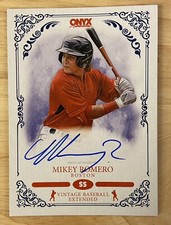 Mikey Romero 2022 Onyx Vintage BB Blue Ink Rookie Auto SP /400 RED SOX