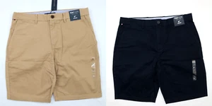 Tommy Hilfiger Men's Classic Regular Fit 9" Flex Cotton Chino Shorts Beige Navy - Picture 1 of 18