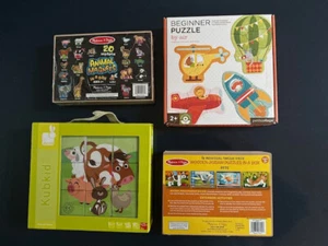 Baby 1st Puzzles Set of 3, Including Melissa & Doug+Melissa & Doug Animal Magnet - Picture 1 of 3