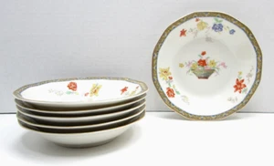 Theodore Haviland Limoges Francia patrón ganga seis cuencos de postre vintage 1925 - Imagen 1 de 18