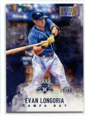 EVAN LONGORIA 2017 Donruss Diamond Kings Gold Artists Proof SP #84/99 Foto 1 de 2
