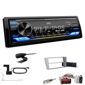 JVC DAB+ Bluetooth inkl. Antenne Autoradio für Jaguar X-Type ab 2002 anthrazit - Bild 1 von 6
