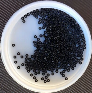 11/0 Miyuki Japanese Seed Beads, Black (9401), 10g - Picture 1 of 1