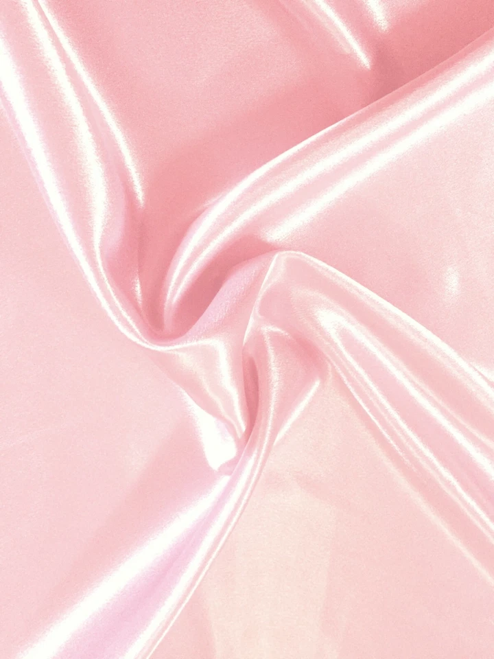 4.0 Yds-PALE PINKISH MAUVE Light Weight High Sheen CHARMEUSE SATIN Fabric - Image 1 of 4