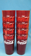 10 Coke Coca Cola Restaurant Red Plastic Tumblers Cups 32 oz