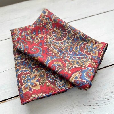 2 fundas estándar Ralph Lauren rojo azul bohemio cachemir vintage verde tostado floral Foto 1 de 4