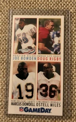 1992 NFL Gameday #155 Bowden/Rigby/Miles/Dowdell - Image 1 of 2