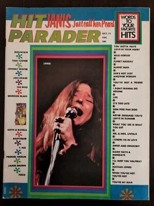 Hit Parader Vintage Music Magazine October 1971 Janis Joplin Tina Turner - Picture 1 of 1
