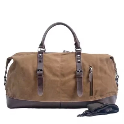 New Large Canvas Duffle Bag – Durable Travel / Weekender - Gift - Image 1 of 4