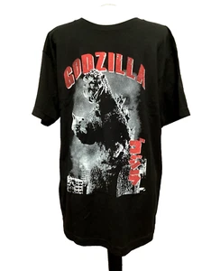 GODZILLA Black SCREEN PRINT SHORT SLEEVE CREW NECK T-SHIRT Sz L* - Picture 1 of 6