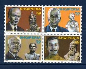 Albania Sc 2720 MNH Block of 4 issue of 2003 - Art, Sculptures