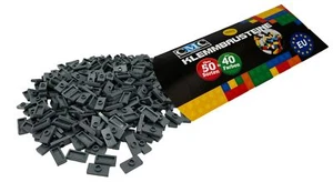 100 Klemmbausteine Jumper Plate 15573 Fliesen Stud Tile Bausteine 1x2 Dunkelgrau - Bild 1 von 2