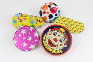 Vintage Tin Litho Noisemaker Assortment Lot of 4 with Tin Top - Picture 1 of 12