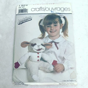 Lamb Chop Puppet 15" Tall Simplicity 7989 Sewing Pattern 1986 - Picture 1 of 4